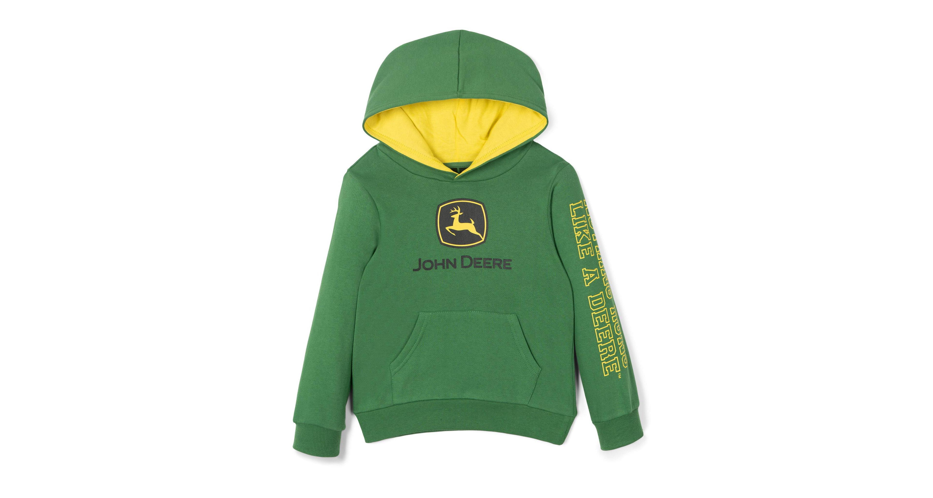 John Deere Boys' 4-20 Long-Sleeve Kangaroo-Pocket Pullover Hoodie
