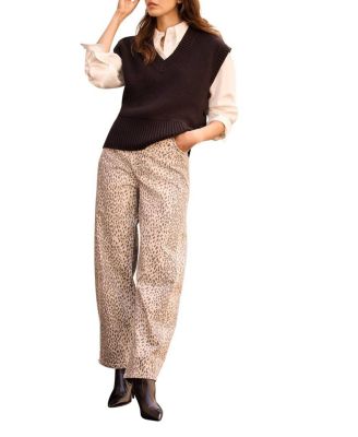Women's Leopard Print Tapered Jean