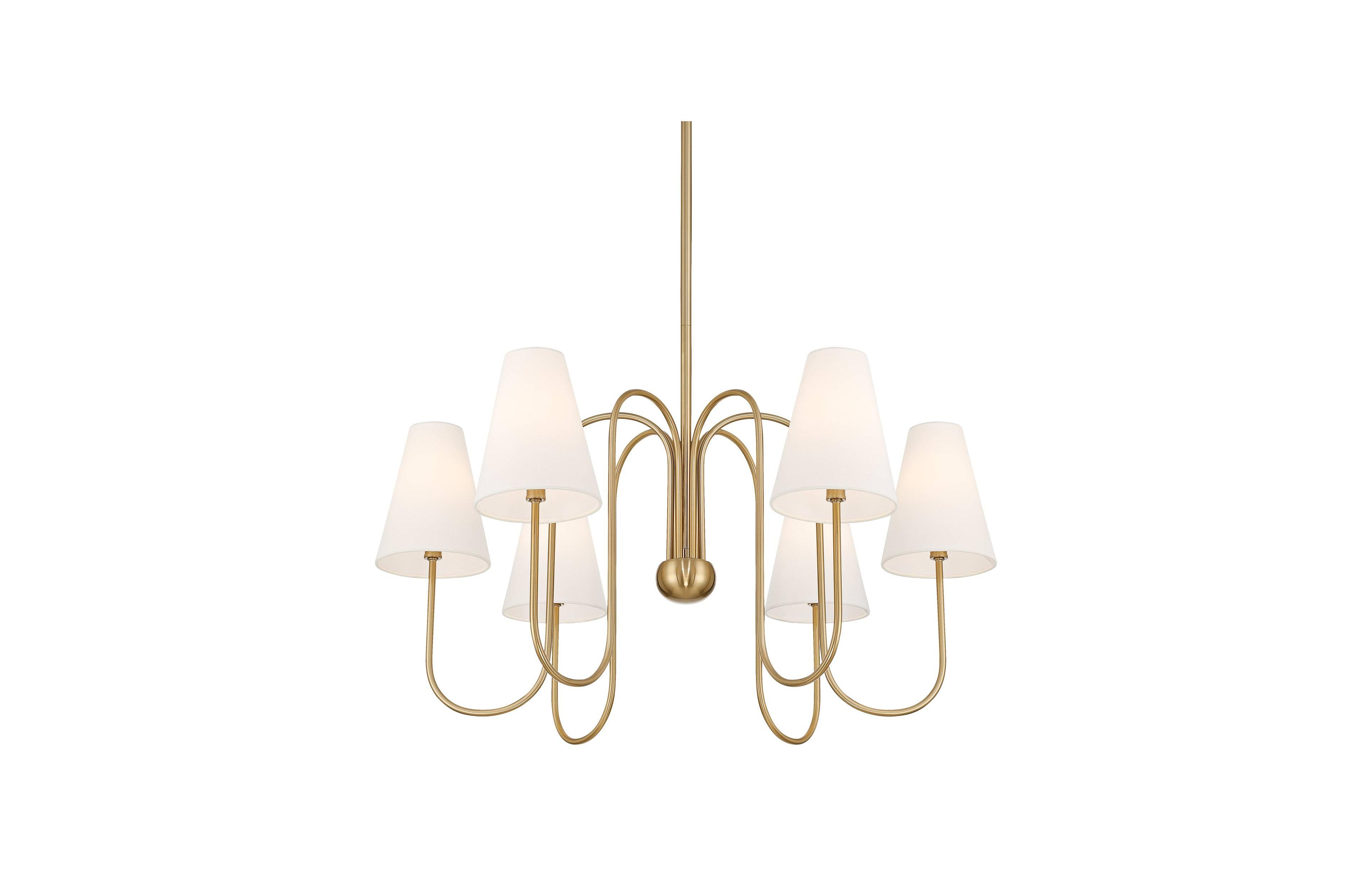 Possini Euro Design Possini Euro Theda 32" Wide Soft 6-Light Shade Chandelier