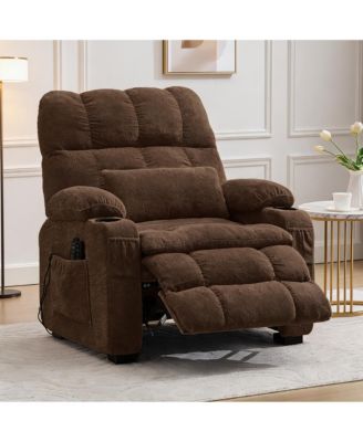 Oversized Power Recliner Chair 25.6 Inch Wide Seat Electric Lounge Chair