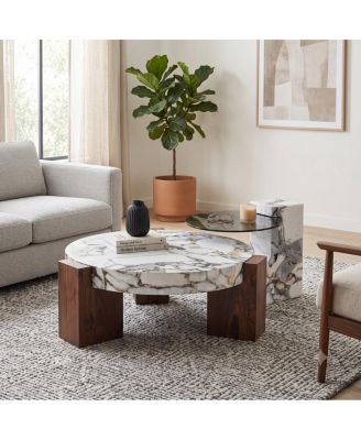 2-Piece Detachable Nesting Coffee Table Set