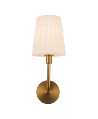 Plisse 7-in Aged Matte Glass 1 Light Damp-Rated Wall/Vanity Light