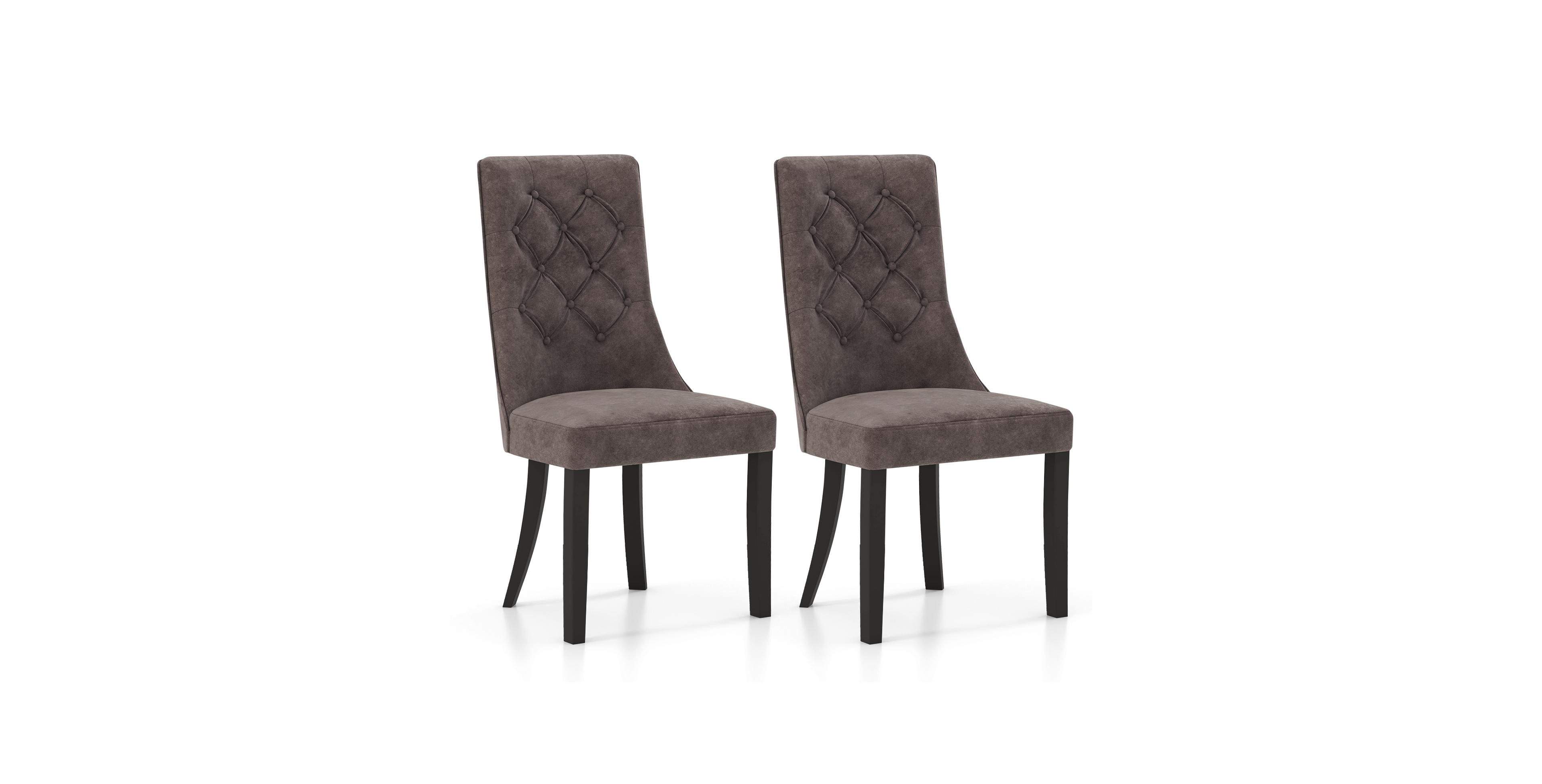 Mecale Tufted Dining Chairs Set of 2 with High Backrest and Padded Seat