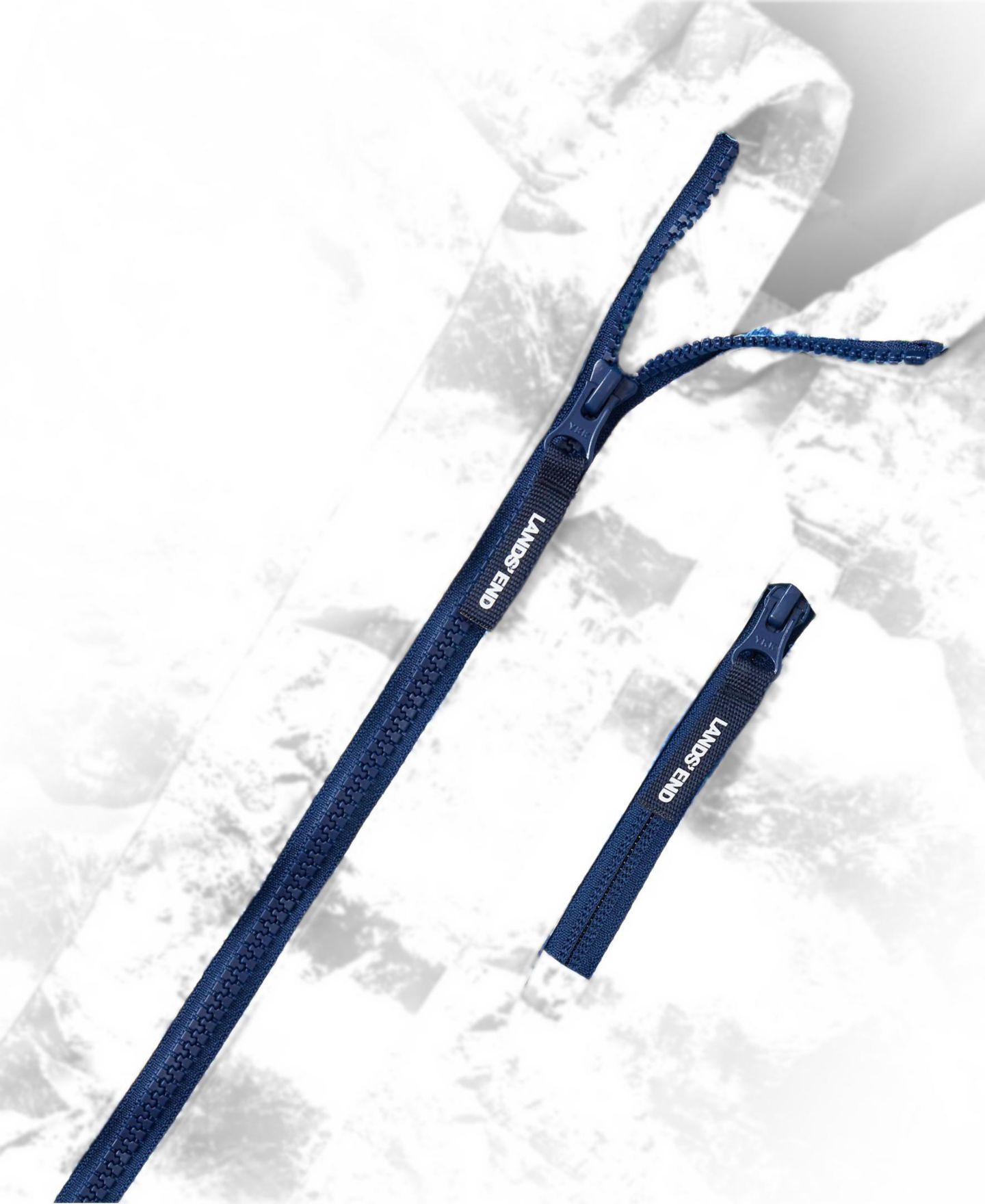 Детская куртка Lands' End Water-Resistant Hooded Insulated, цвет: Тёмно-синий — фото 3