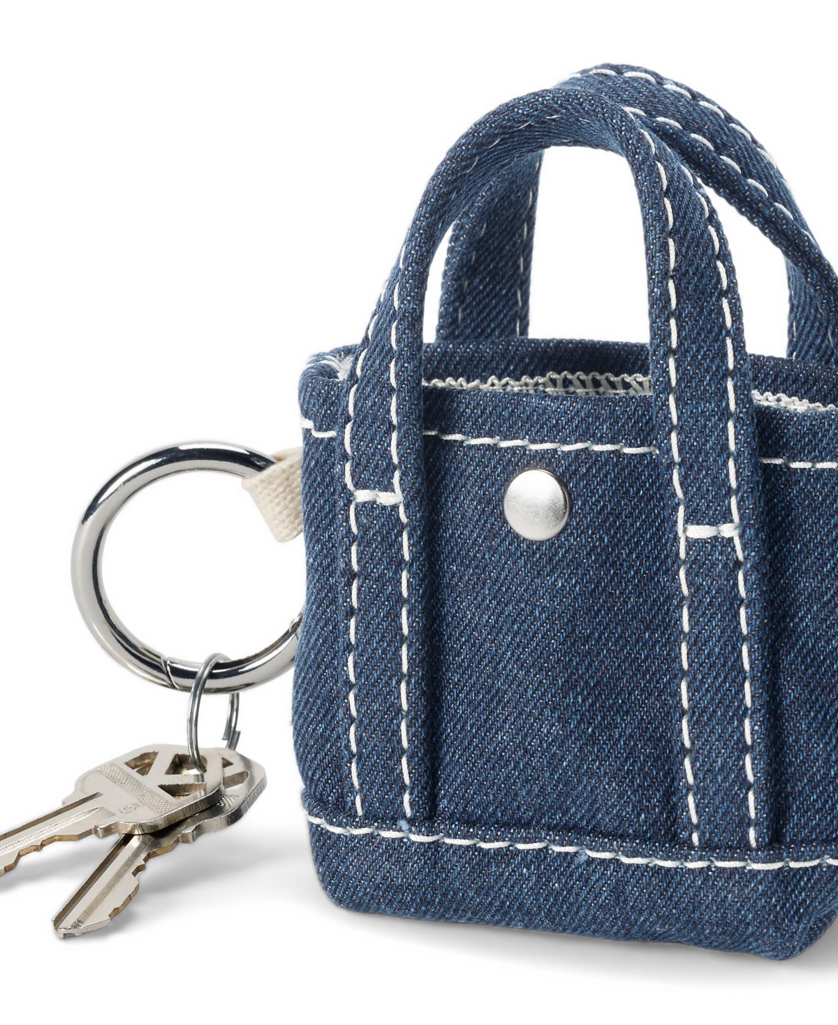 Lands' End Micro Denim Tote Charm