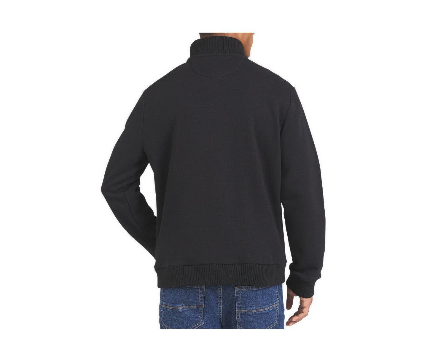 Мужские топы DKNY Upstate Quarter-Zip Fleece, цвет: Чёрный — фото 2