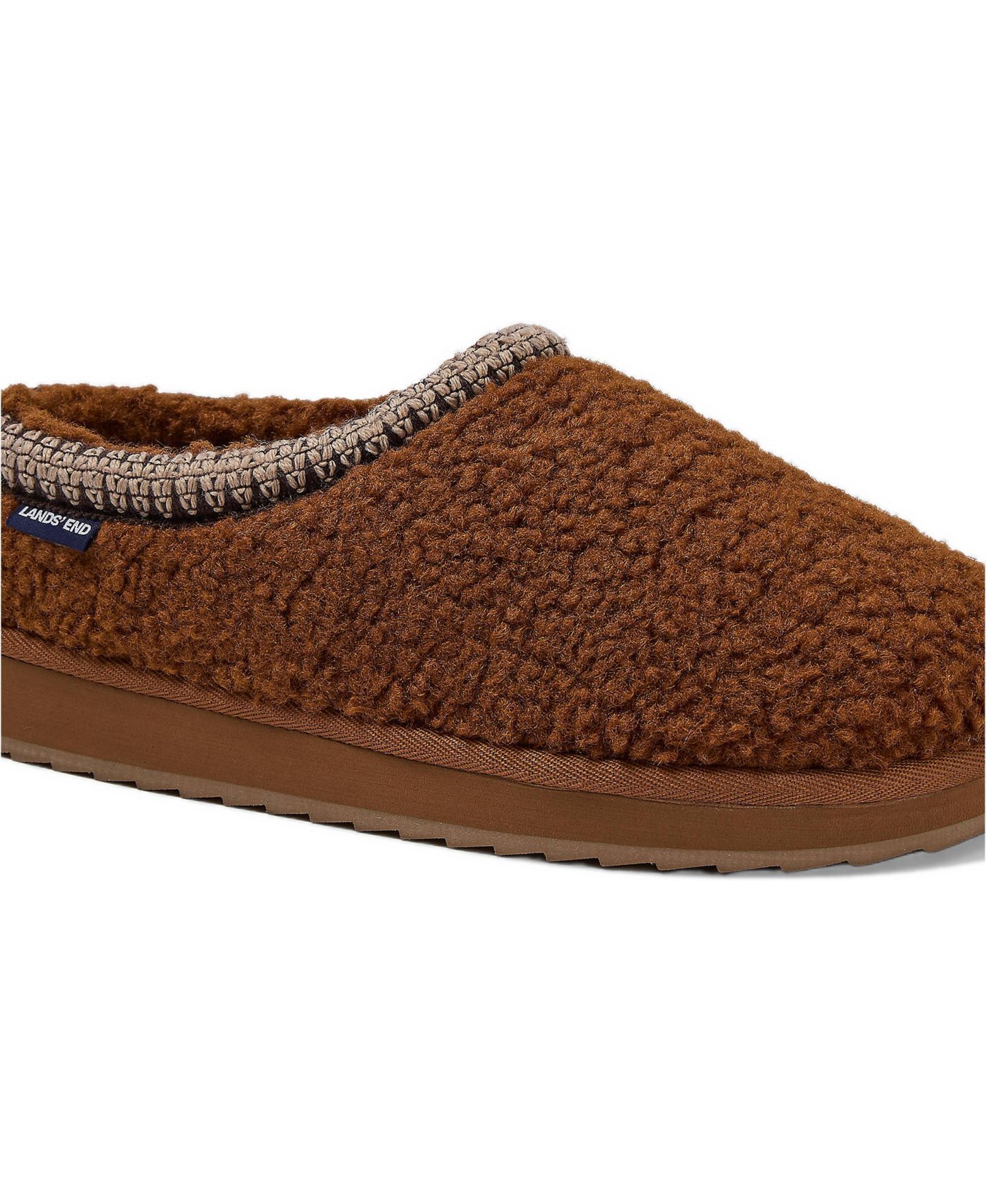 Женские тапочки Lands' End High-Pile Sherpa Hearth Slippers, цвет: Карамельный — фото 1