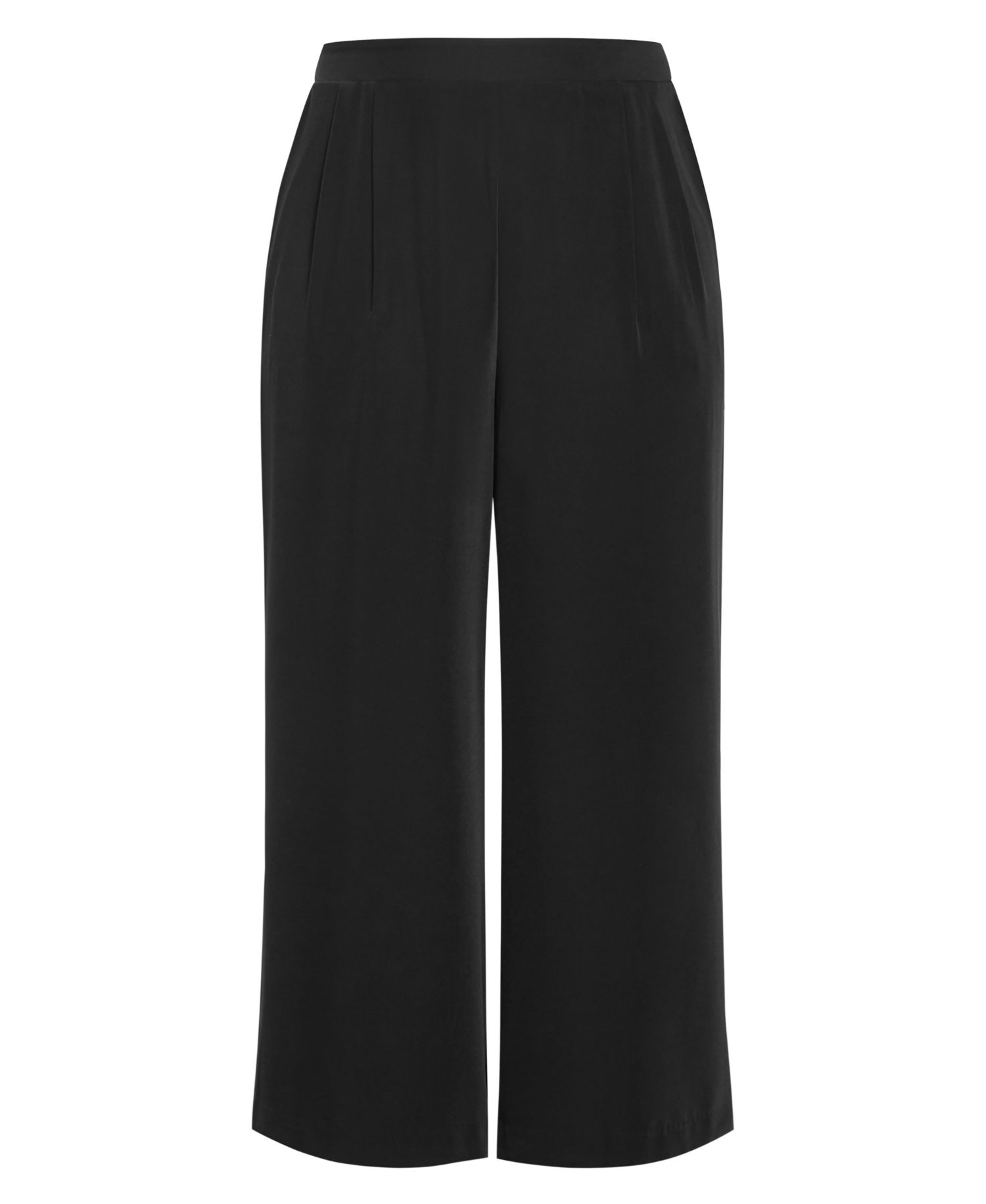 Plus Size Jett Pleated Sateen Wide-Leg Pants