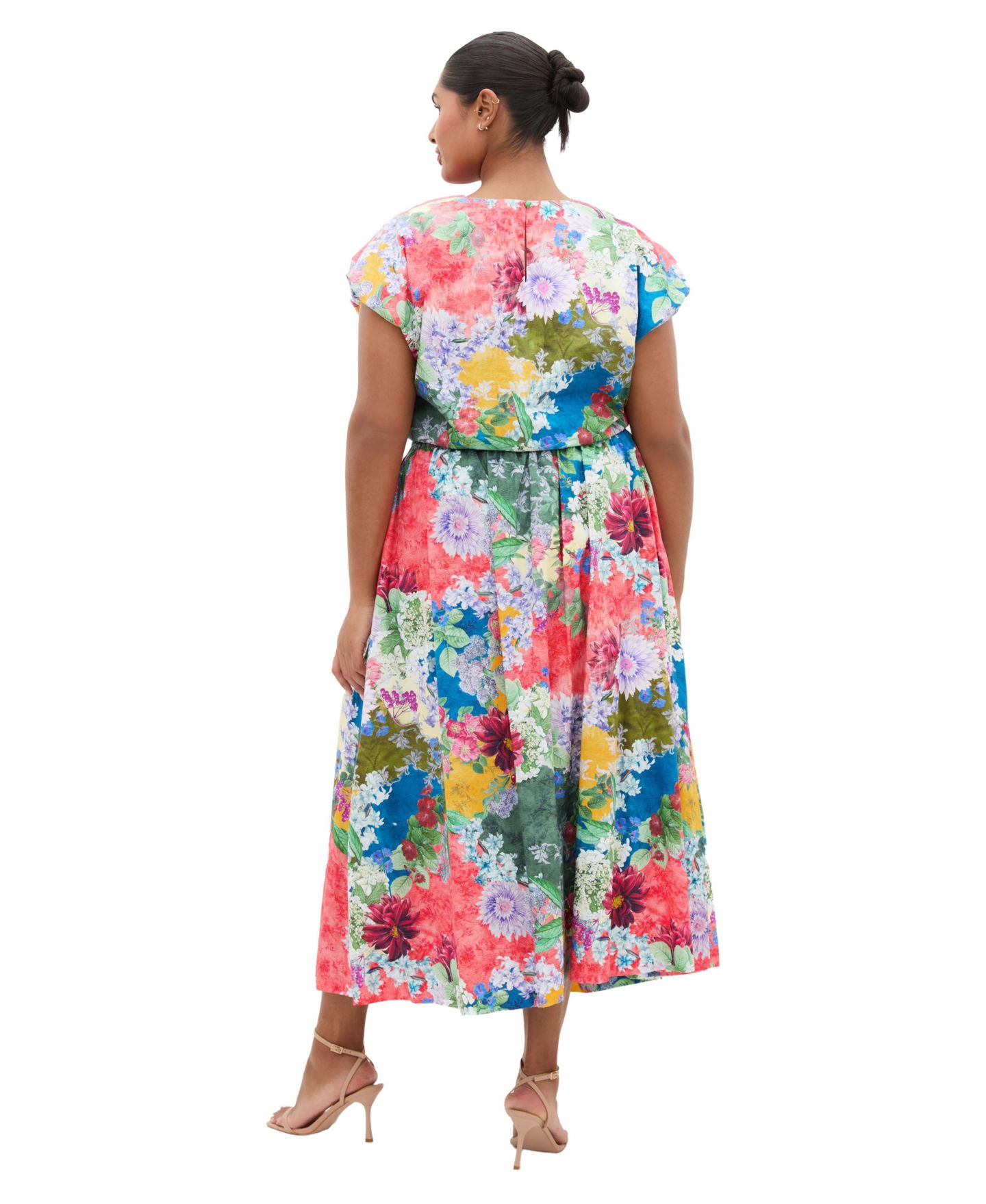 Женский топ CITY CHIC Plus Size Sarina Berry Floral Print Cotton, цвет: С принтом — фото 2