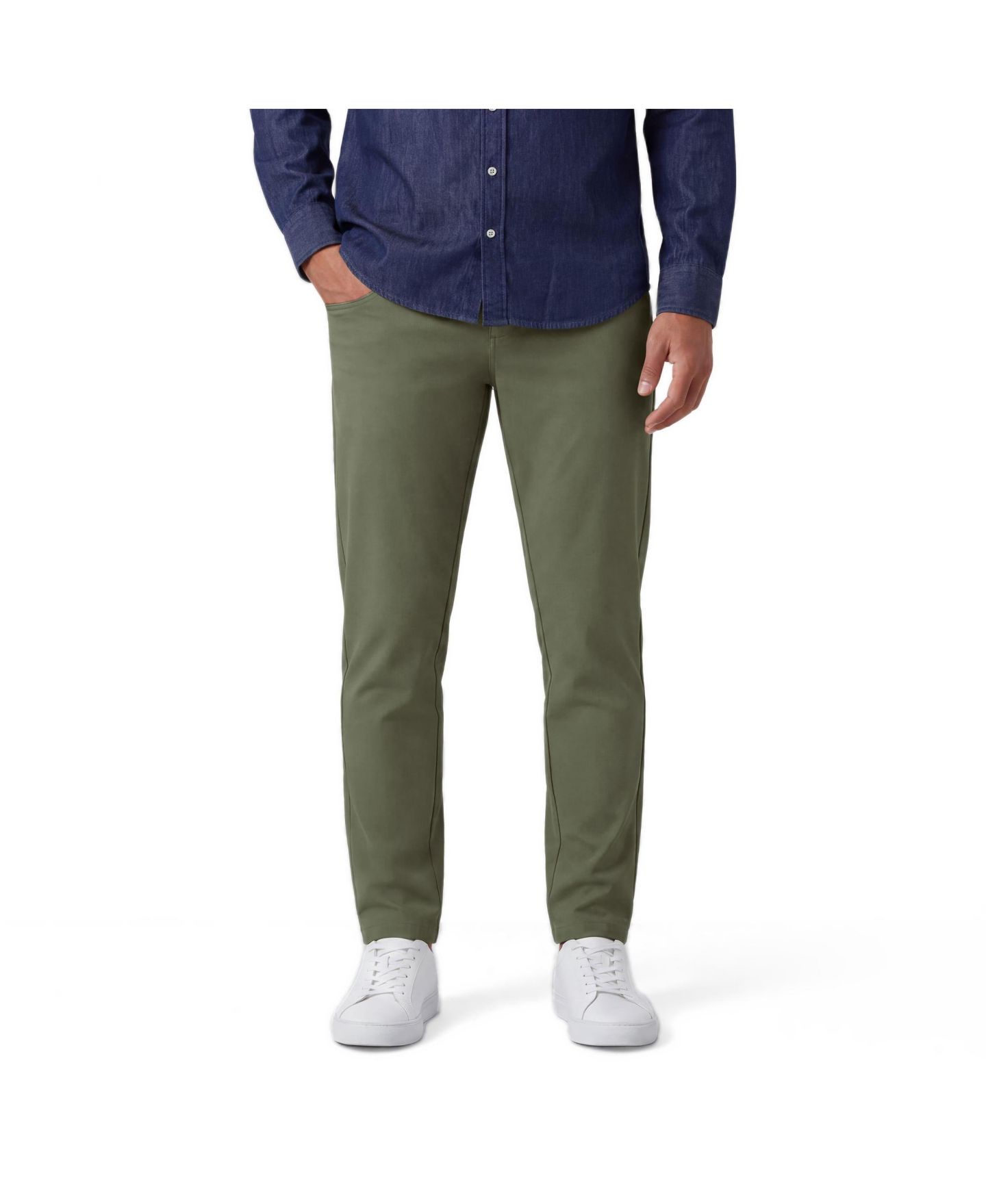 Мужские брюки Jack Archer Charter Straight-leg Cotton-Lyocell Blend Travel-ready, цвет: Оливковый — фото 1