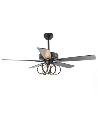 52" Modern LED Ceiling Fan with Remote and Unique Dimmable Light