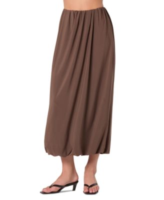 Women's Bubble-Hem Midi Skirt