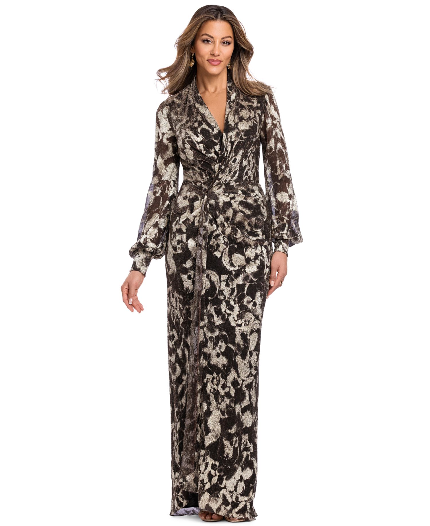 Plus Size V-Neck Gown