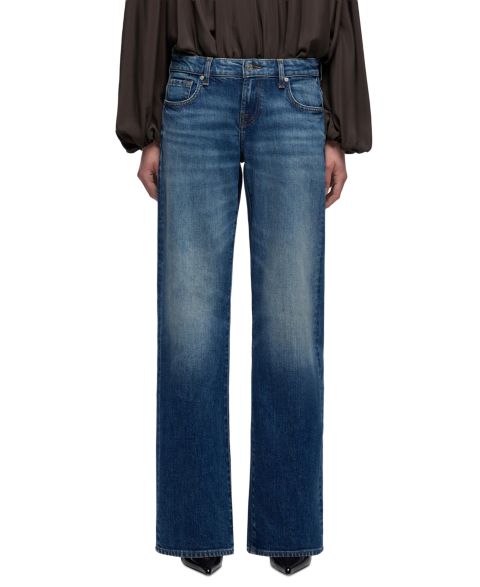 Женские джинсы 7 For All Mankind Low-Rise Straight, цвет: Синий