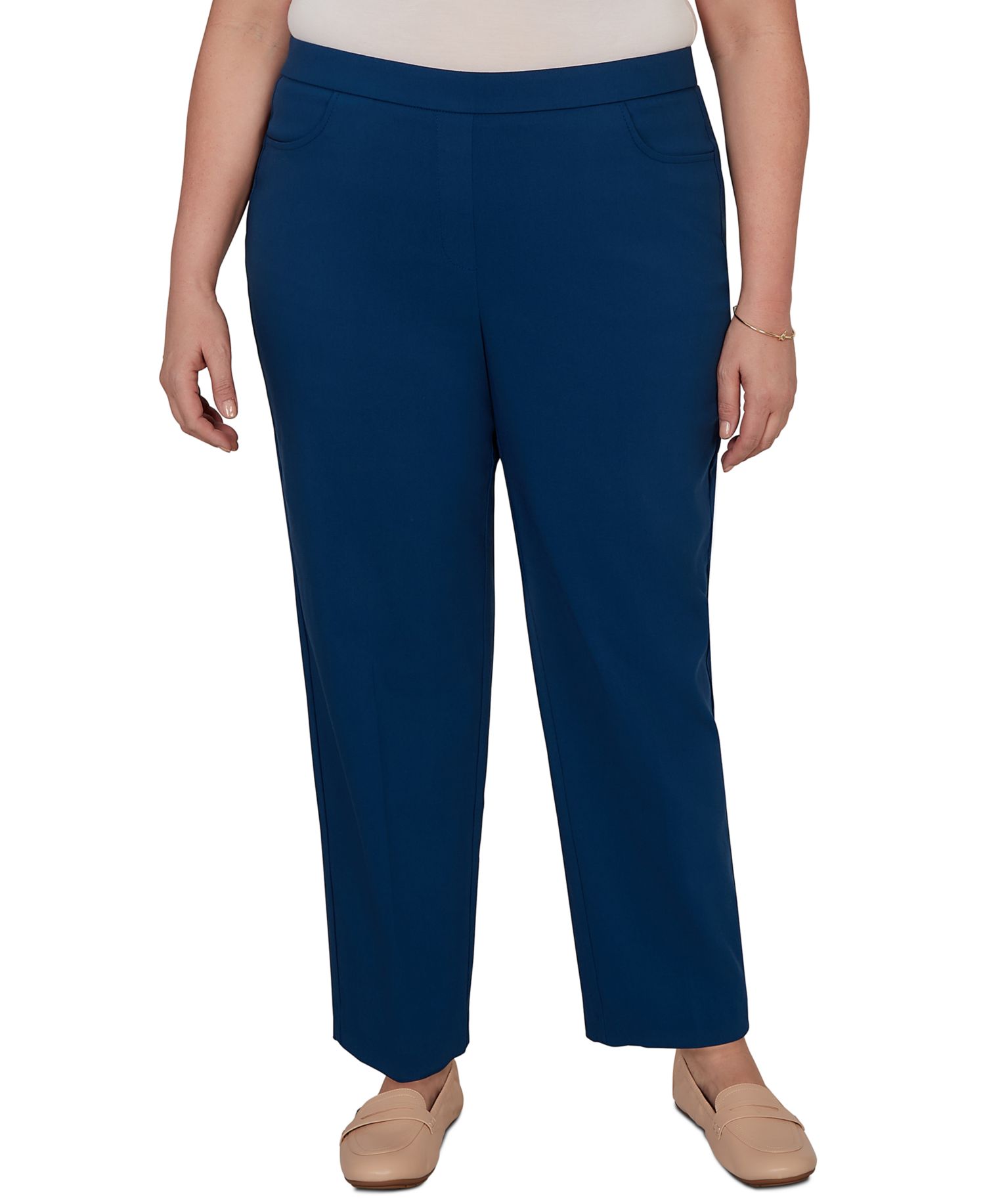 Plus Size Colored Allure Stretch Short Length Pants
