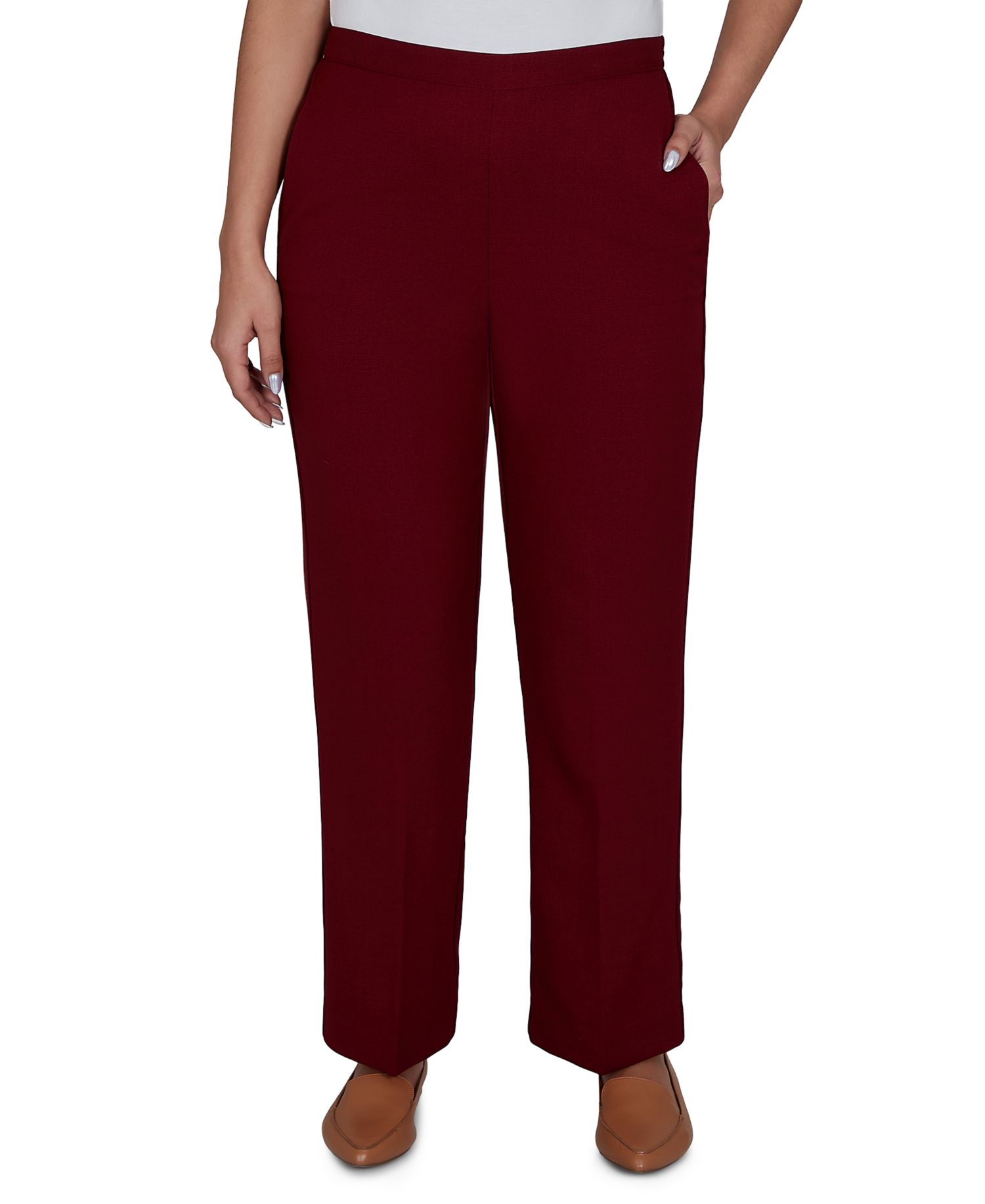 Women's Union Square Textured Cranberry Pants