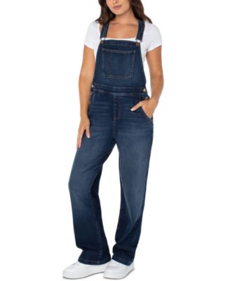 Juniors' Slouchy Denim Overalls