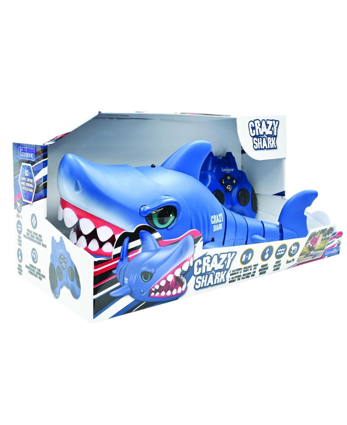 Детская игрушка Lexibook Crazy Shark Remote Control Shark With Automatic Hunt and Dance Modes — фото 8