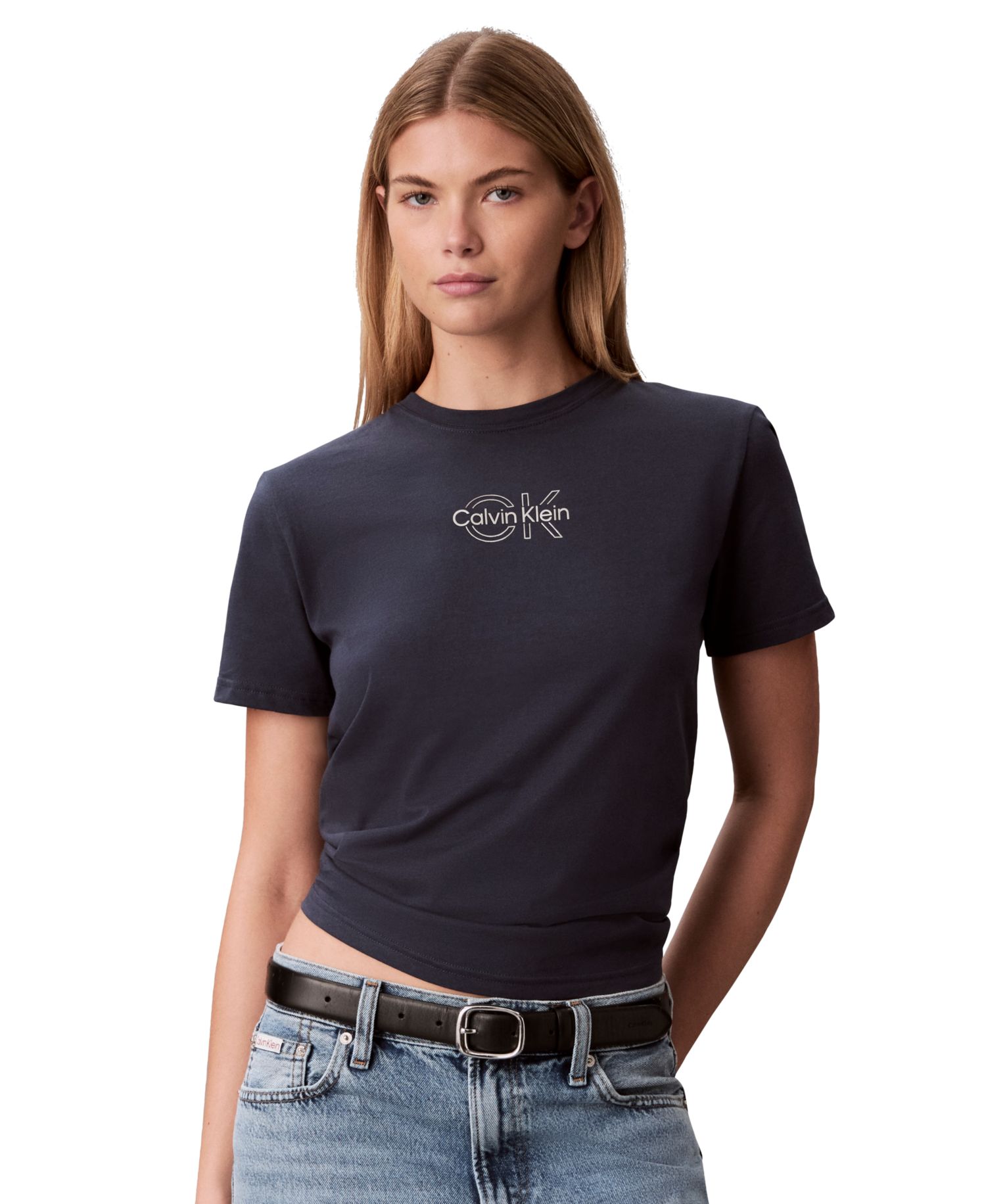 Women's Shine Metallic Graphic Short-Sleeve T-Shirt