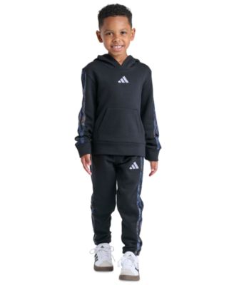 Boys' 2T-7 Camo-Print Hooded Kangaroo-Pocket Pullover and Joggers, 2-Piece Set