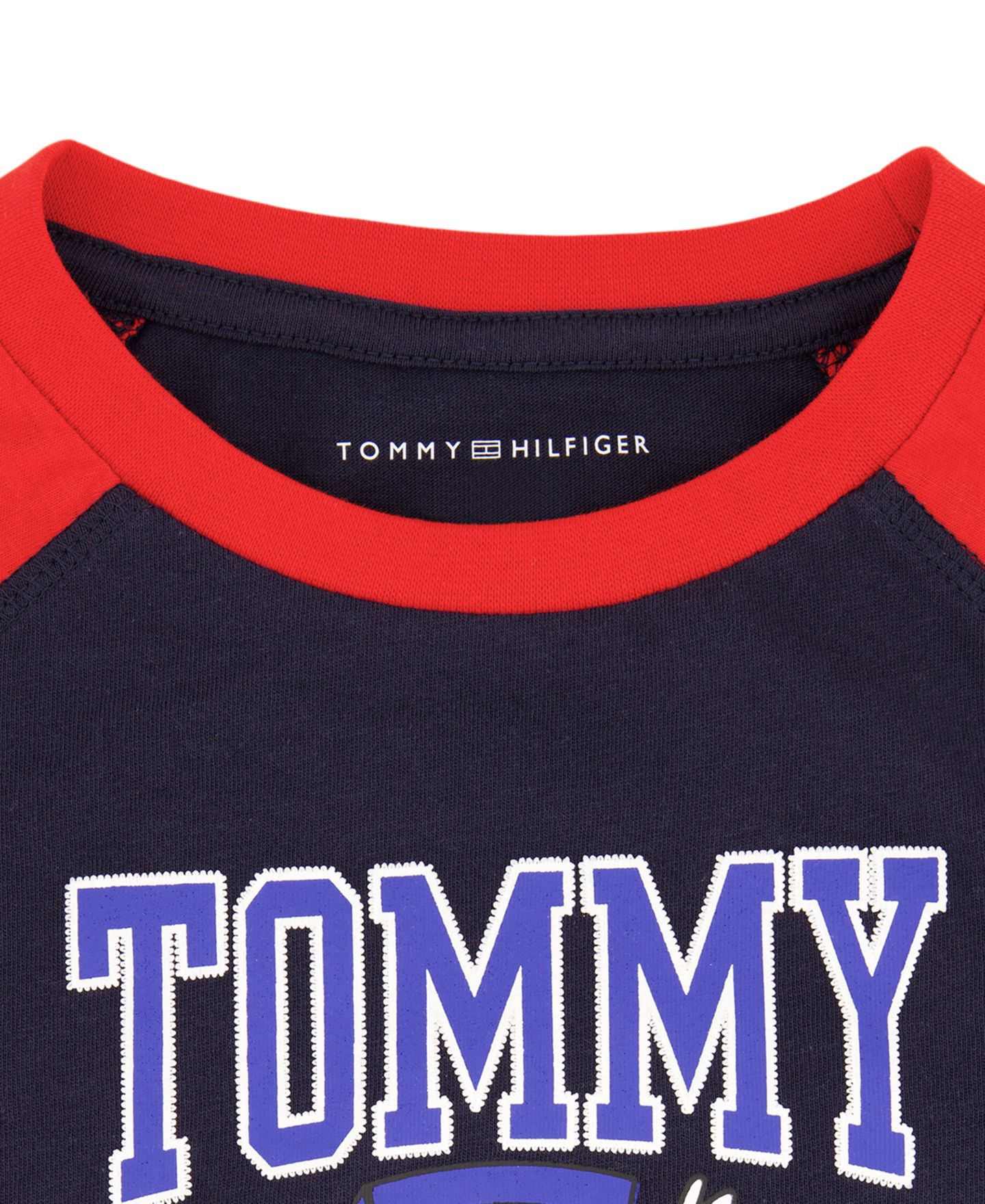 Футболка Tommy Hilfiger Boys' 2T-7 Mascot Raglan Graphic Long- Sleeve T-shirt., цвет: Тёмно-синий — фото 4