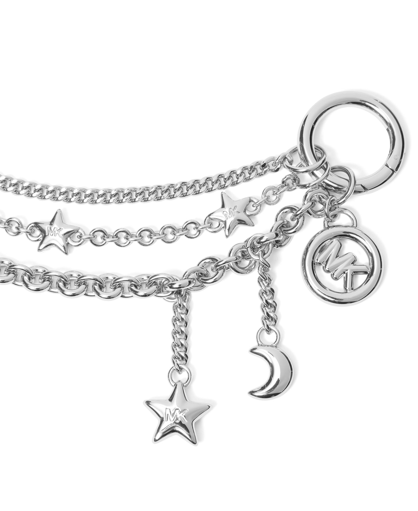 Женская сумка Michael Kors Metal Star Chain Charm, цвет: Родий — фото 2