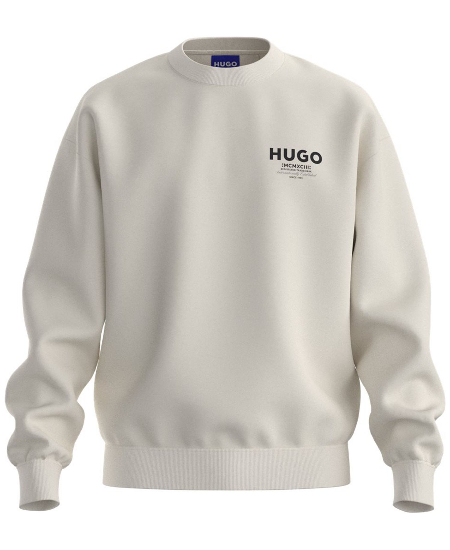 Men's Nespon French-Terry Crewneck Logo Print Sweatshirt