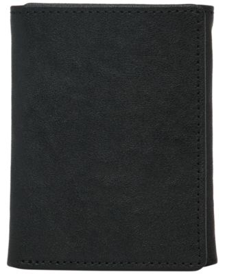 50/50 Leather Double-Stitch Trifold Wallet