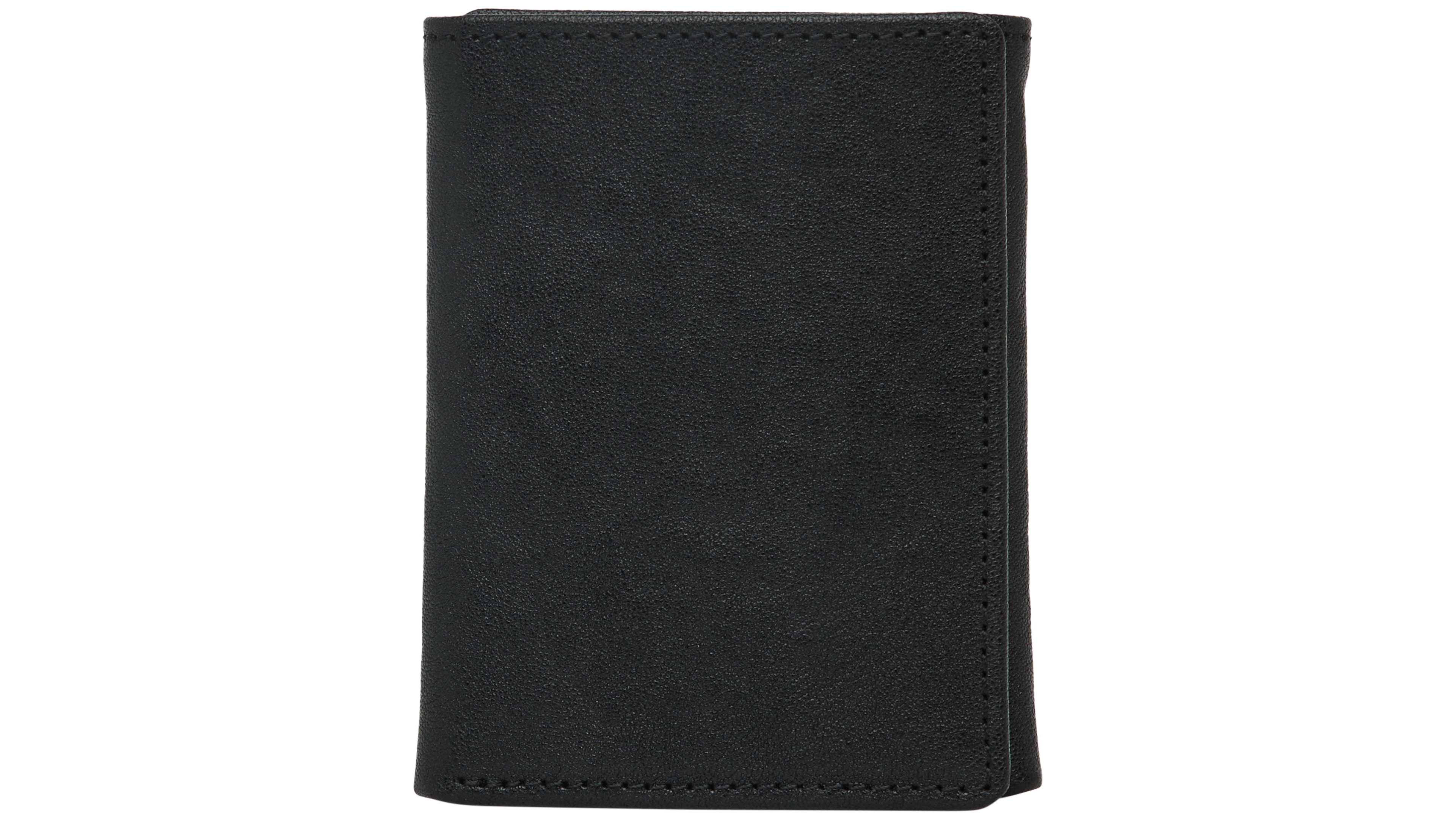 Perry Ellis Portfolio 50/50 Leather Double-Stitch Trifold Wallet