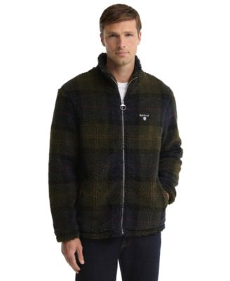 Men's Tartan Fleece Sherpa Full-Zip Jacket