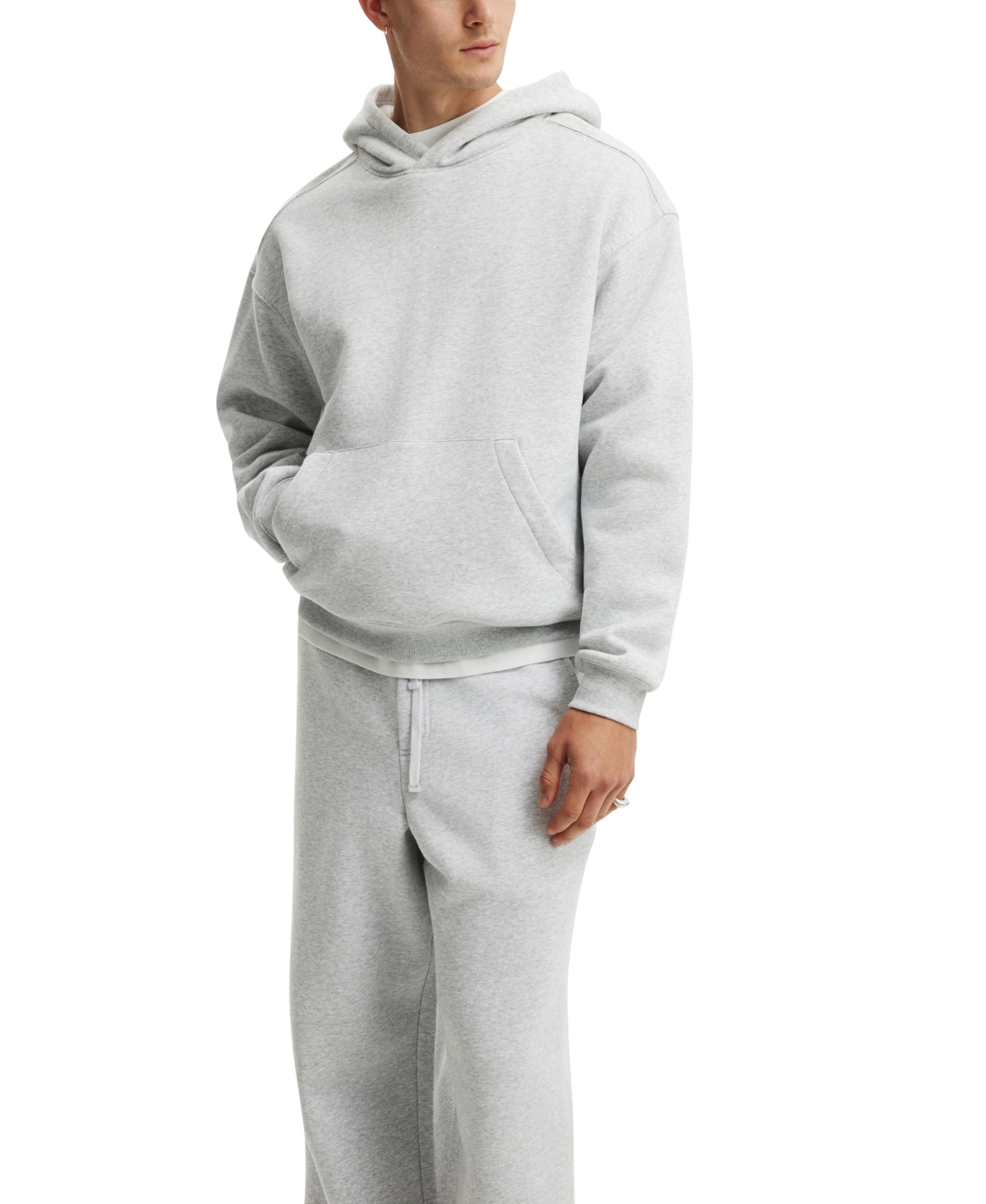 Cotton On Men's Box Fit Fleece Kangaroo-Pocket Hoodie