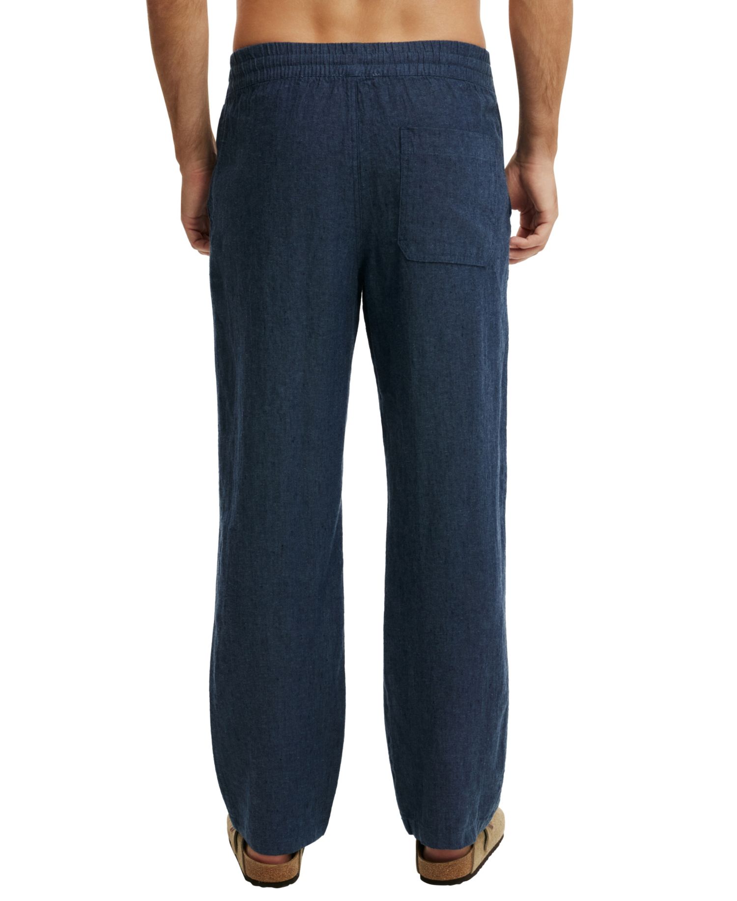 Men's Baggy Carpenter Straight-Leg Linen Pant