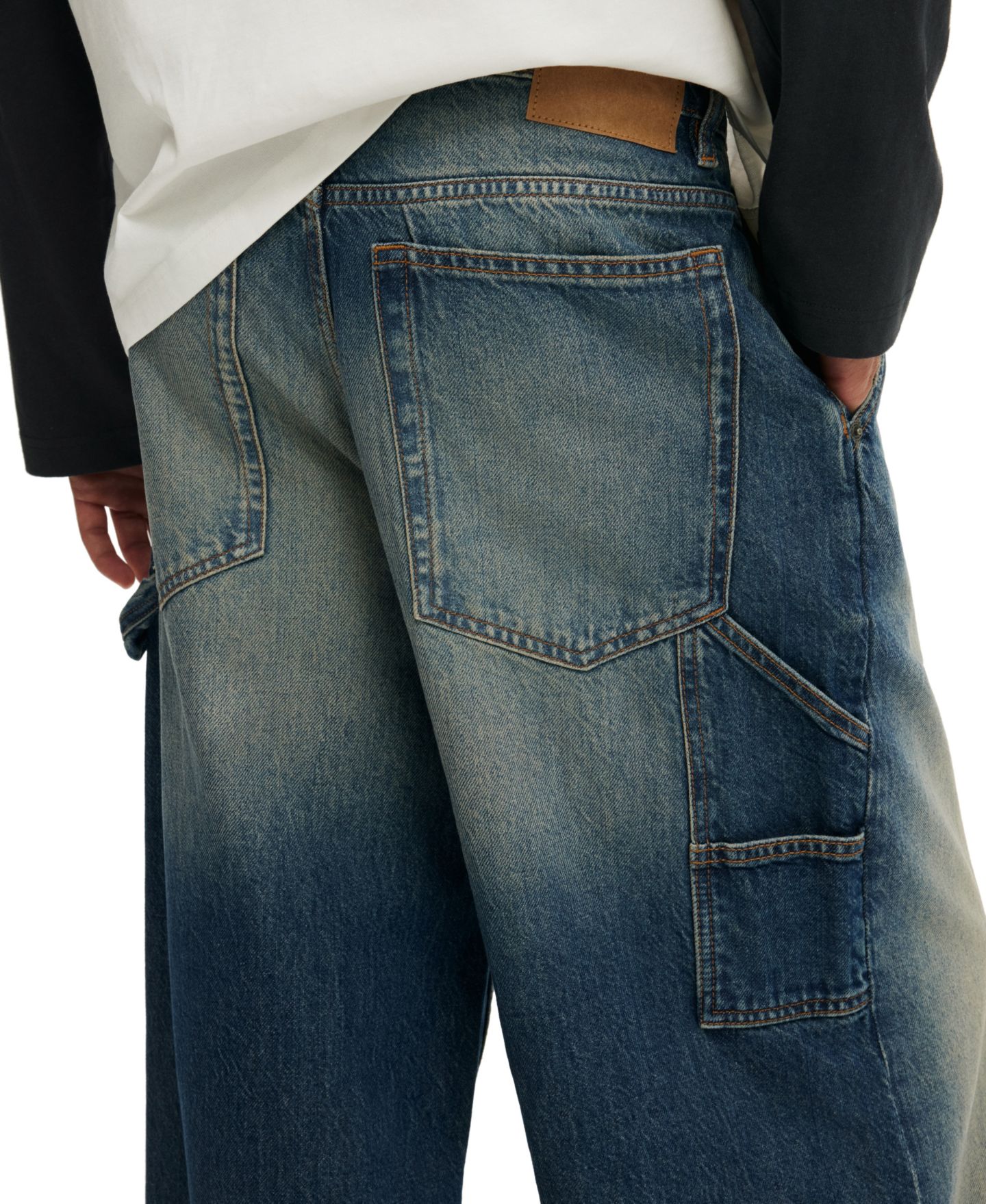 Мужские джинсы COTTON ON Ultra Baggy & Relaxed Fit Wide Leg, цвет: Синий — фото 4
