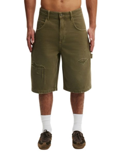 Мужские шорты Cotton On Y2K Super Baggy Jort Shorts, 13" Inseam, цвет: Зелёный