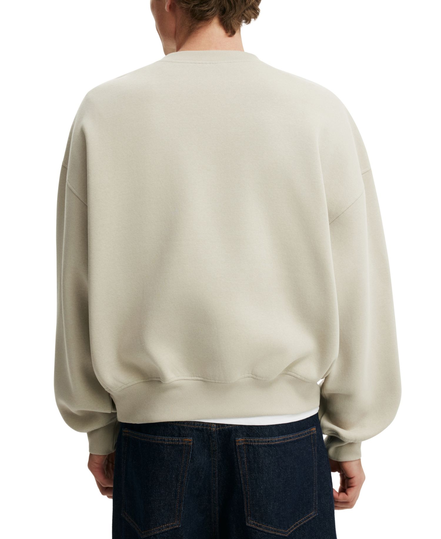 Men's Crewneck Relaxed-Fit Oversized Sweater