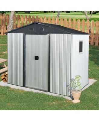 8ft x 4ft Outdoor Metal Storage Shed with Window