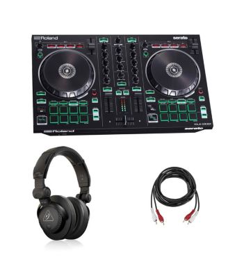 DJ-202 2-Channel 4-Deck Serato DJ Portable Controller and Headphones, 2-Piece Set