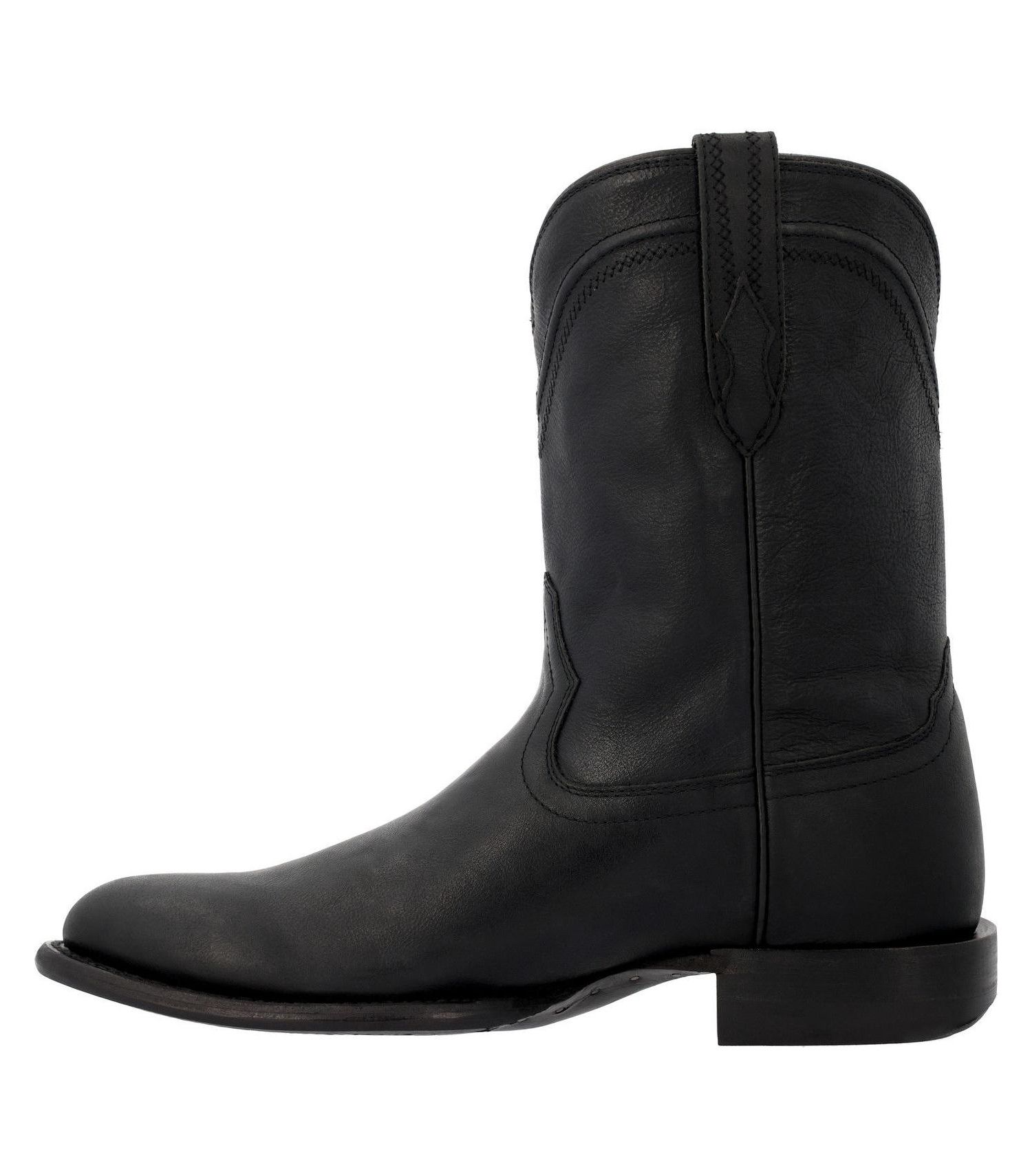 Men's Santa Fe Pull-On Round-Toe Western Boots