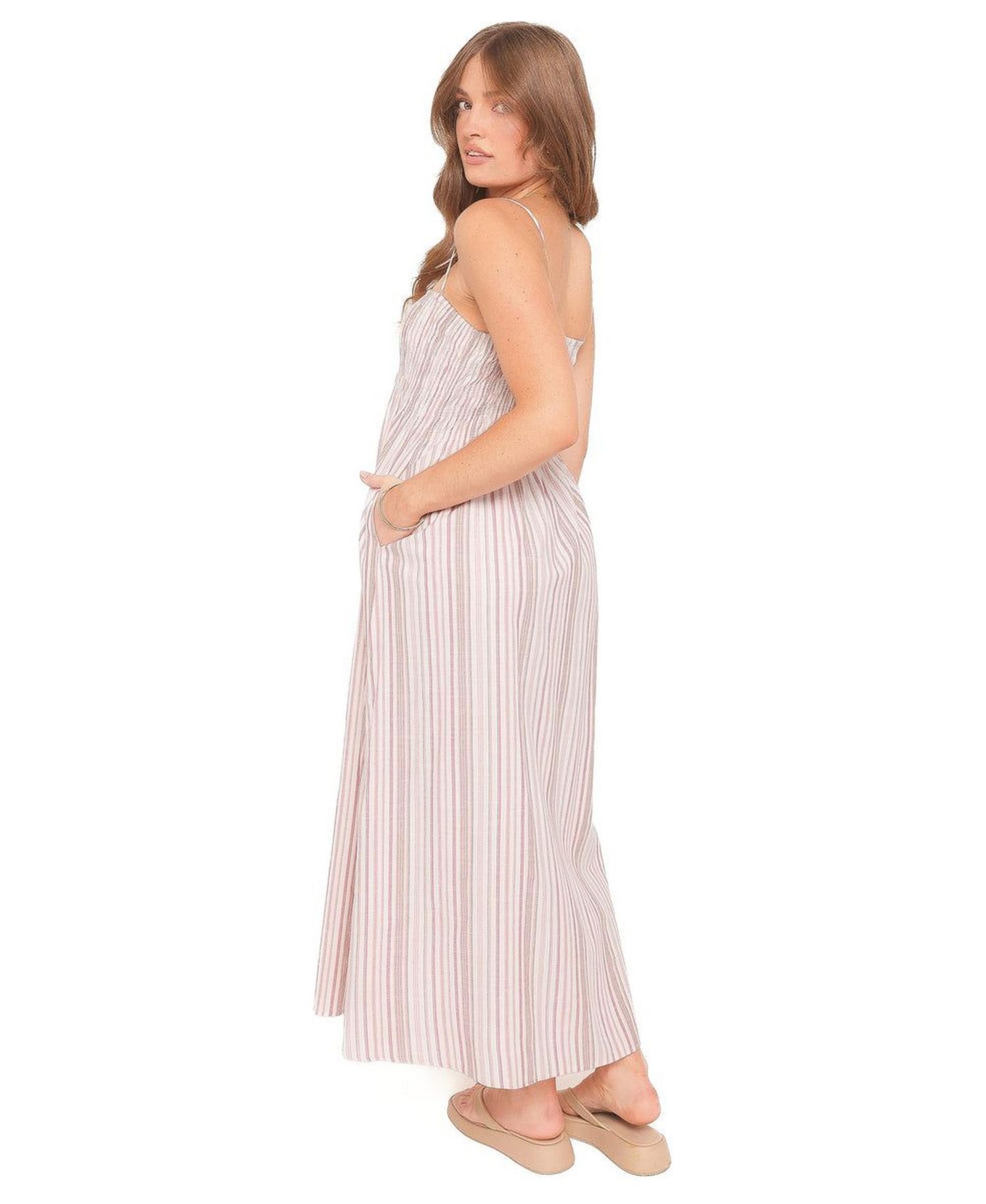 Women's Bindy Square-Neck Shirred-Bust Maxi Dress