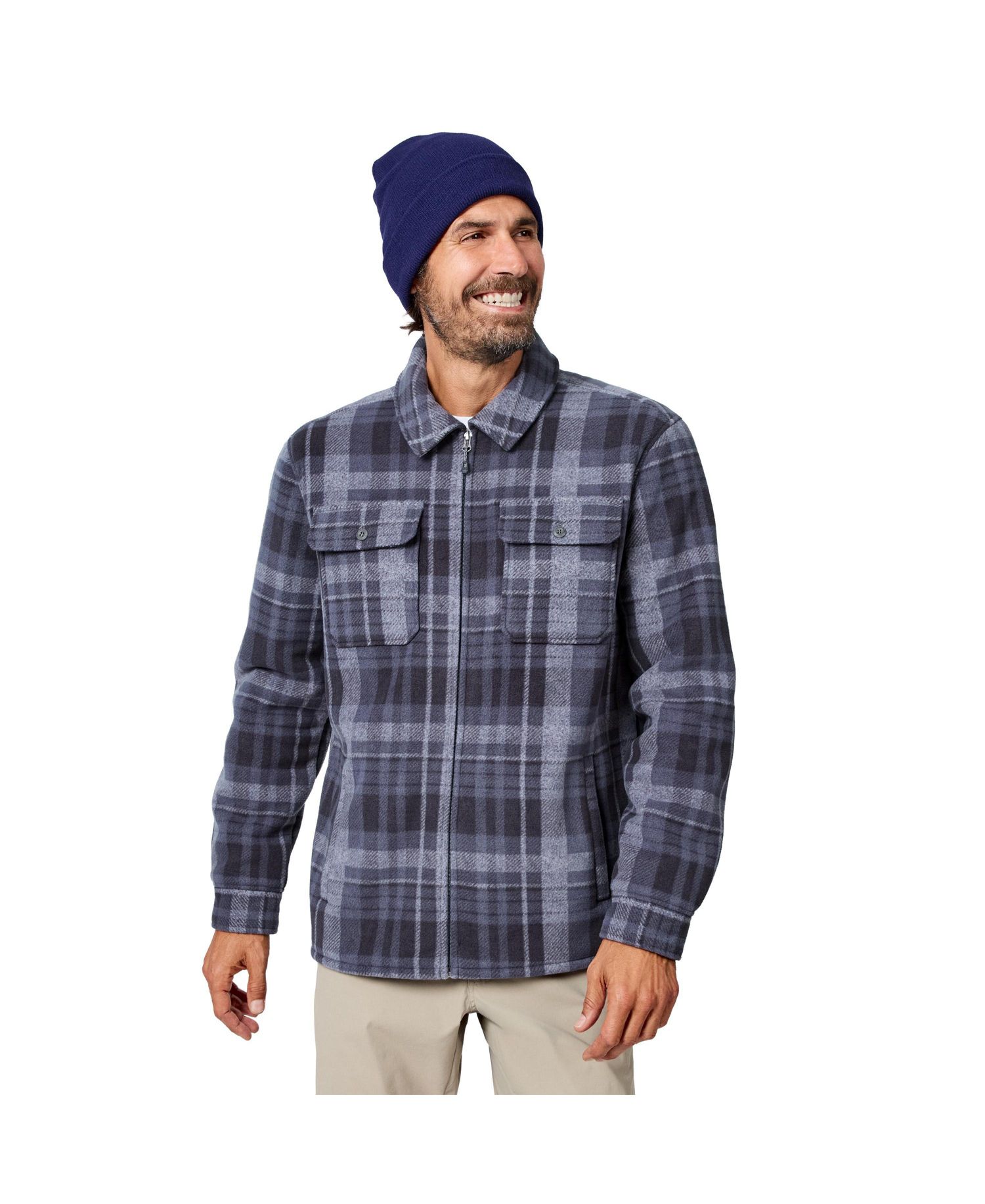Men's Mountain Peak Chill Out Fleece Sherpa-Lined Shirt Jacket