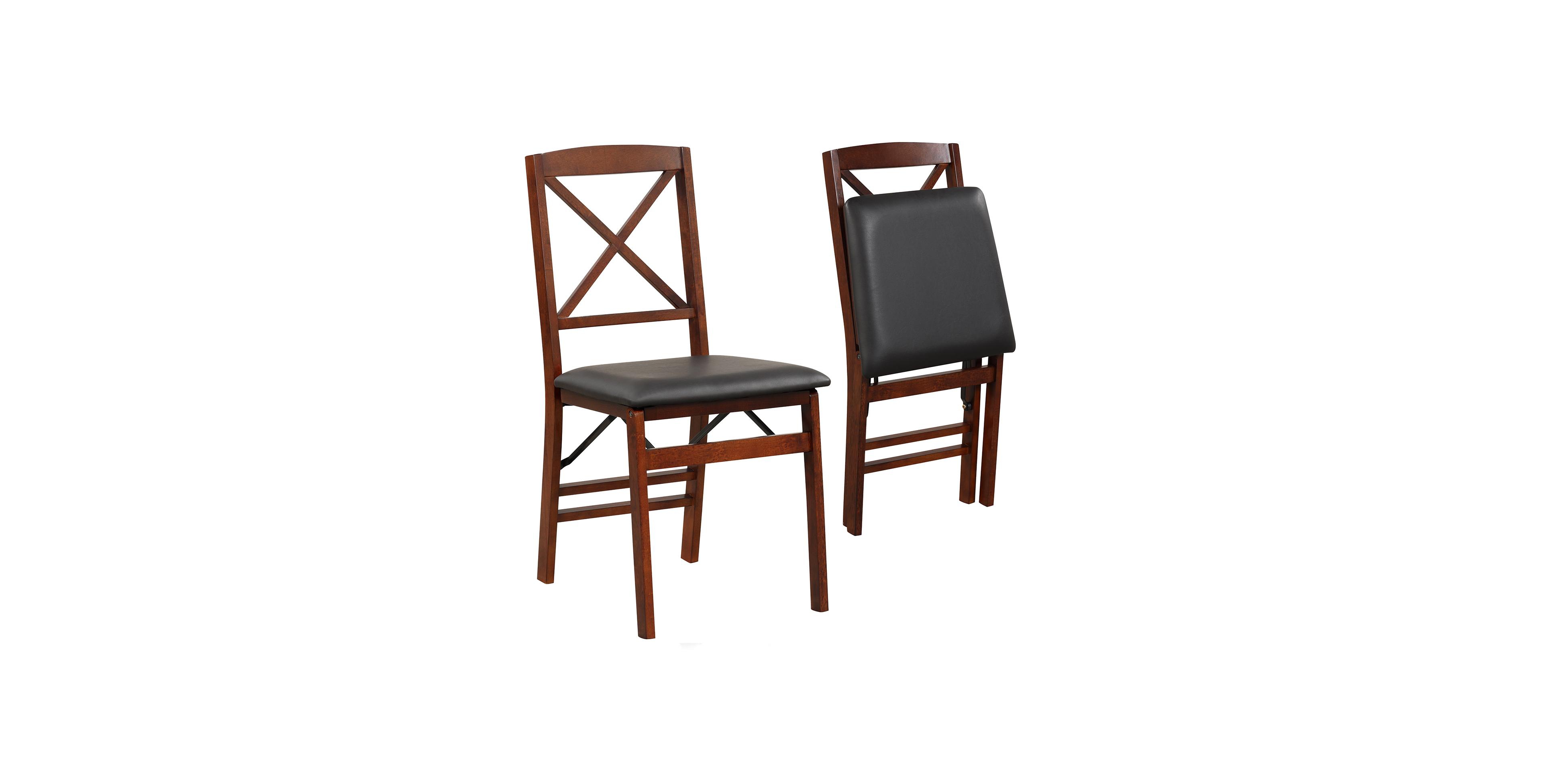 Mecale Set of 2 Folding Dining Chairs with 400 Lbs Capacity