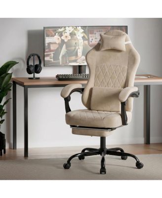 Ergonomic Massage Gaming Chair with Lumbar Support and Headrest