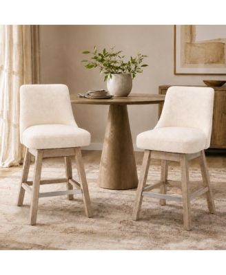Boucle Counter Height Bar Stools Set of 2
