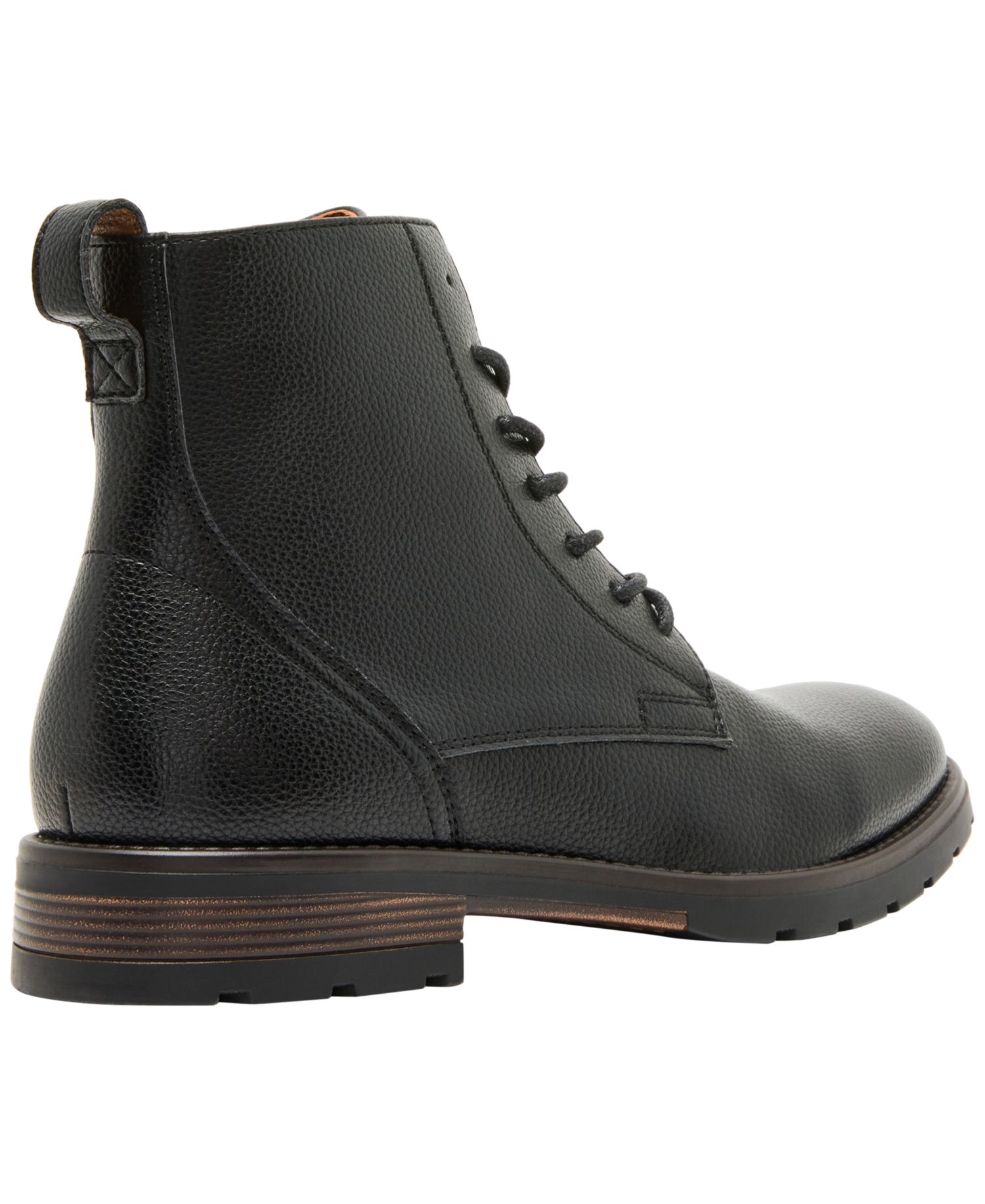 Men's Mmetty Combat Round Toe Faux Leather Boots