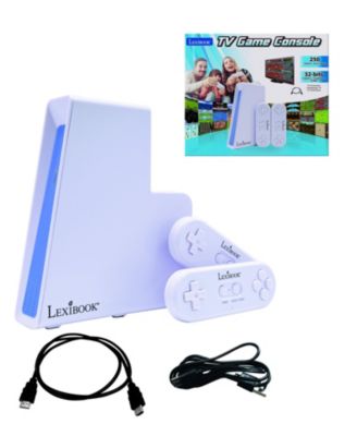 TV game console with 2 wireless controllers, 250 games, 32-bit graphics, TV connector