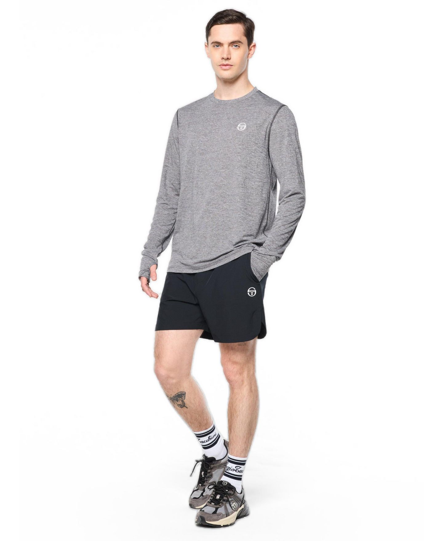 Мужская футболка Sergio Tacchini Affondo Long-Sleeve Regular-Fit Crewneck, цвет: Чёрный — фото 2