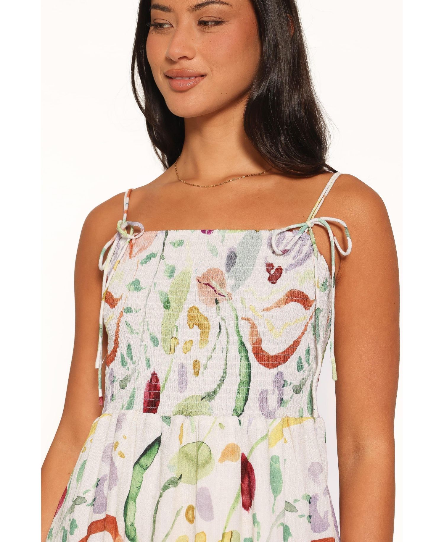 Women's Gresha Square-Neck Smocked Sleeveless Mini Dress