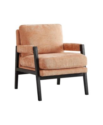 Kelly Mid-Century Modern Chenille Upholstered Accent Armchair