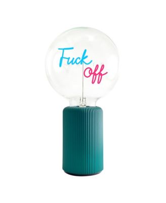 Bulb FUCK OFF with Base Table Lamp PORTABLE Pop Nomad