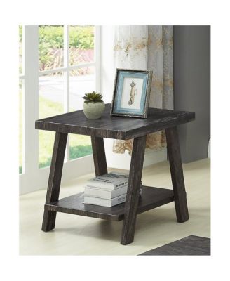 Athens Contemporary Replicated Wood Shelf Coffee Set Table